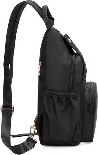 Miniatura 6 de EVANCARY Bolso bandolera pequeño para mujer, resistente al agua, mini mochila cruzada con bolsillo antirrobo, bolsa de hombro convertible