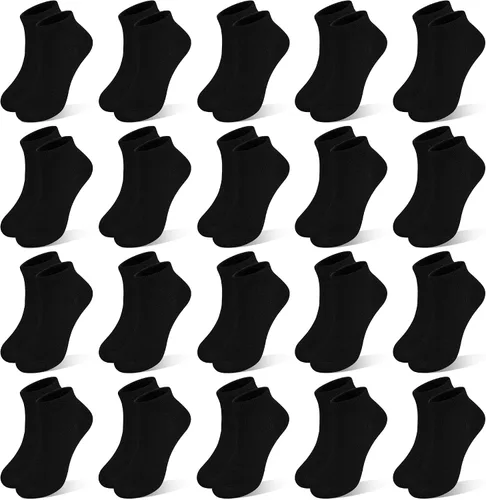 Miniatura 10 de ZERULETS Calcetines para niños, 20 pares de calcetines de tobillo de corte bajo cortos deportivos para niños y niñas, niños de 1 a 13 años