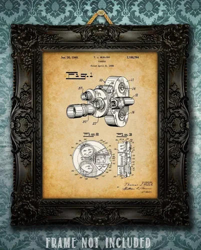 Miniatura 3 de Patente de cámara de película de película, póster clásico de cine, sala de cine y decoración de sala de director de cine, regalo para fotógrafos