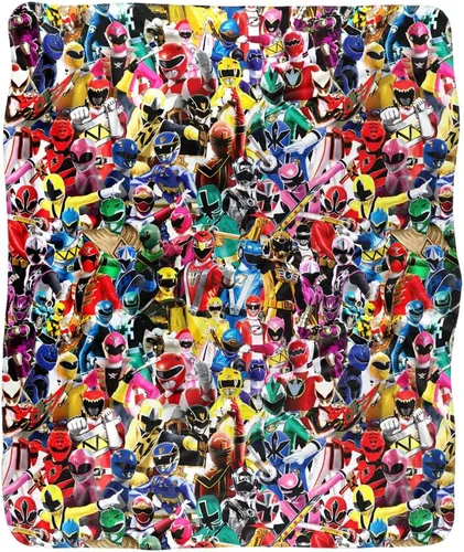 Miniatura 2 de Power Rangers - Manta de 50 x 60 pulgadas, con tacto sedoso y parte trasera de sherpa, muy suave