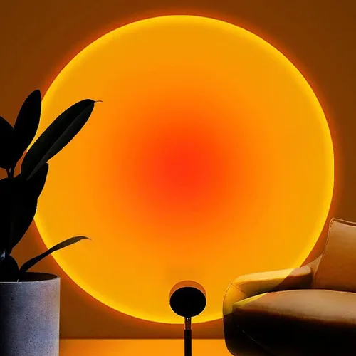 Miniatura 12 de Balkwan Lámpara de Proyección de Puesta de Sol con Rotación LED Romántica Moderna Soporte de Pie Luz Nocturna con USB para Sala de Estar Dormitorio