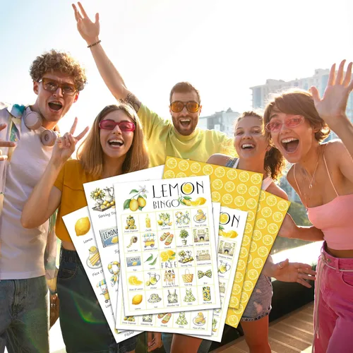 Miniatura 4 de Lemon Bingo - Juego de despedida de soltera y baby shower para 24 jugadores Limón