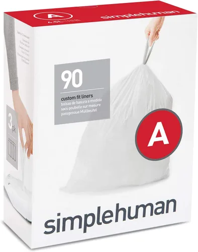 Miniatura 55 de simplehuman Forro para bote de basura de ajuste personalizado, 45 litros/12 galones, 20 unidades (paquete de 2)