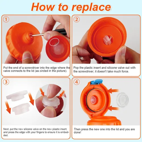 Miniatura 5 de Dispensing Valves Compatible with Gatorade Water Bottle - Replacement Accessories for Gatorade Gx Water Bottle Gatorade 32oz Bottle Blanco