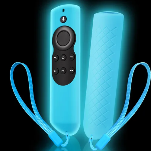 Firestick - Funda para mando a distancia, Firestickremote Funda para control remoto, funda para cubierta con patio de tierra que brilla en azul Azul