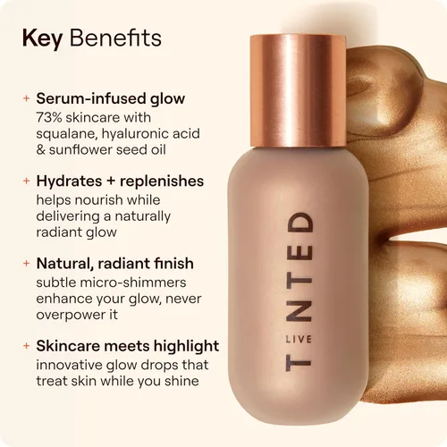 Miniatura 3 de Live Tinted Hueglow - Resaltador líquido en gotas – Resaltador ligero con infusión de suero, fórmula no grasa para un resplandor natural e