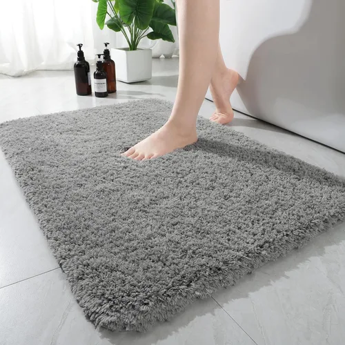 Miniatura 15 de AROGAN Tapete Largo de Baño de Lujo, 24 x 17 Pulgadas, Grueso, Suave y Absorbente, Antideslizante, Respaldo de Goma, Alfombras de Secado Rápido