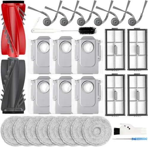 Miniatura 9 de Yivy 24 piezas de repuesto compatibles con Roborock Q7 M5+/ Q7 M5/Q7 L5/Q7 L5+, 2 cepillos principales, 6 cepillos laterales, 4 filtros HEPA, 4