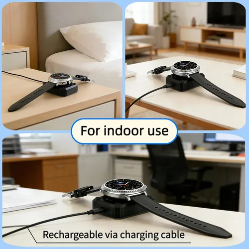 Miniatura 5 de lepmok Cargador inalámbrico para Samsung Galaxy Watch 8/8 Classic/7/6/6 Classic/5/4/4 Classic/Ultra/FE/Active 1/2, base de carga rápida portátil