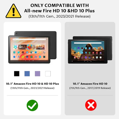 Miniatura 2 de VORI Funda para tableta Amazon Kindle Fire HD 10 (13ª/11ª generación 2023/2021) y Fire HD 10 Plus – Funda plegable delgada con función