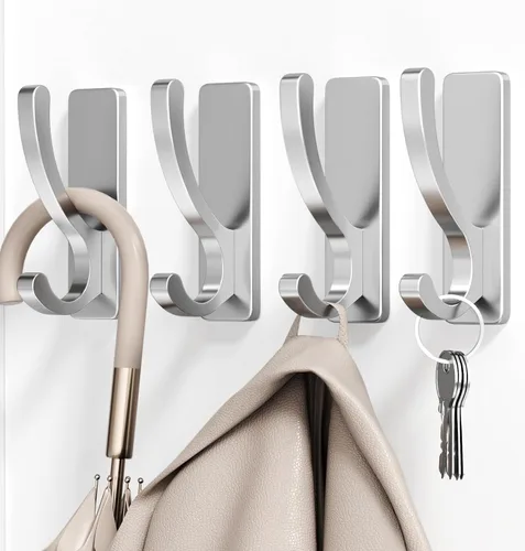 Miniatura 9 de pickpiff Ganchos adhesivos de pared para toallas, gancho adhesivo resistente (13 libras), colgador para puerta, baño, dormitorio, armario