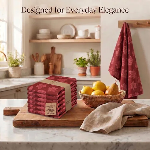 Miniatura 213 de Urban Villa Toallas de cocina 100% algodón para cocina (juego de 6) 20"x30" toallas de cocina altamente absorbentes, juego de ropa de cocina