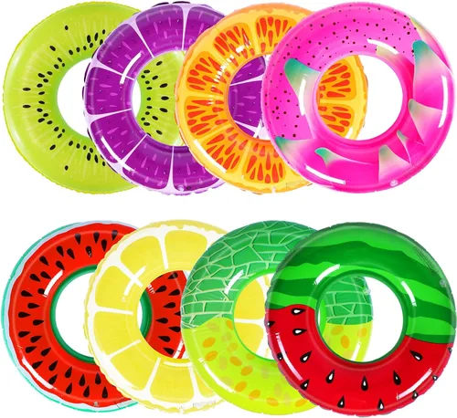 Miniatura 7 de Libima Flotadores inflables de piscina para adultos, anillos de natación, tubos de natación, flotadores para adultos, decoraciones hawaianas