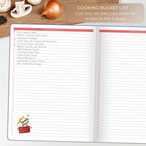 Miniatura 4 de Clever Fox Libro de recetas – Haz tu propio libro de cocina familiar – Organizador de cuaderno de recetas en blanco – Diario de cocina vacío