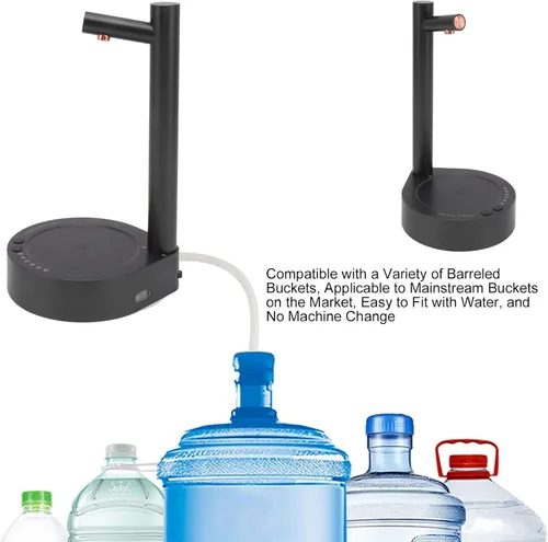 Miniatura 5 de Cryfokt Dispensador de agua, dispensador de jarra de agua eléctrica de carga de 1800 mAh, dispensador de botella de agua eléctrica de 6 engranajes