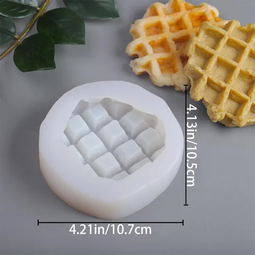 Miniatura 2 de Molde de silicona grande para waffle, moldes para velas de gofres, molde de jabón en forma de gofre, molde de chocolate artificial