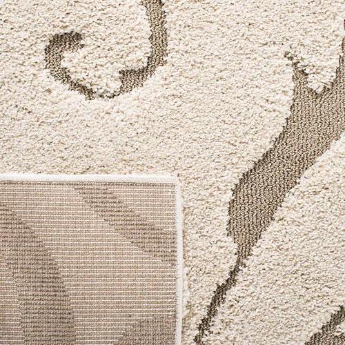 Miniatura 7 de SAFAVIEH Florida Shag Collection - Alfombra de área de 9 pies 6 pulgadas x 13 pies, color crema y beige, diseño de volutas, no desprende pelusa