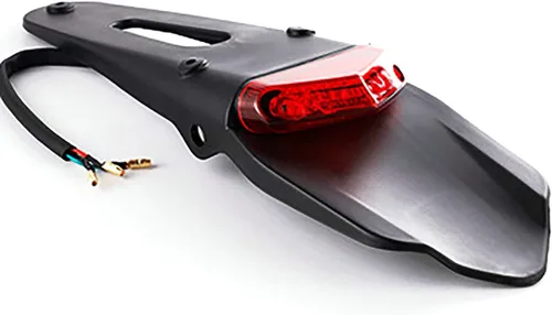 Miniatura 7 de Yibid Lámpara de freno LED universal con montaje en guardabarros trasero para Honda XR250 XR400 XR650 Yamaha, motocicleta todoterreno personalizada