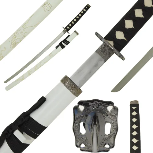 Miniatura 12 de Snake Eye Tactical Espada samurái katana de dos tonos con soporte de espada gratis