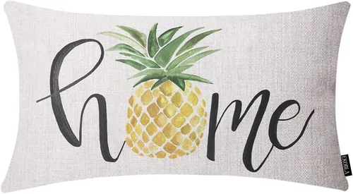 Miniatura 21 de EKOBLA Funda de almohada decorativa de tiro con diseño de flores y hojas azules, patrón floral de acuarela, pintura de tinta, fundas de almohada