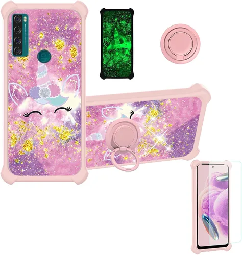 Miniatura 77 de jioeuinly JSF-DJS - Funda compatible con Nothing Phone 2a con protector de pantalla de vidrio templado, policarbonato duro + silicona suave, soporte