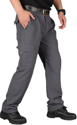 Miniatura 2 de SAMACHICA Pantalones tipo cargo casuales para hombre, para senderismo, trabajo, ligeros, tácticos, con múltiples bolsillos