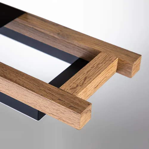 Miniatura 8 de Lingkai Luces LED de techo modernas de madera, cuadrada, rectangular, de madera, 17.3 pulgadas, 12 W, accesorios de iluminación de techo de cocina