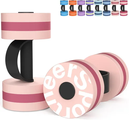 Miniatura 15 de Sportneer Pesas de Agua Mancuernas de Ejercicio Acuático Mancuernas de Agua Aeróbicos Entrenamientos Juego de 2 Pesas de Piscina de Espuma EVA Juego