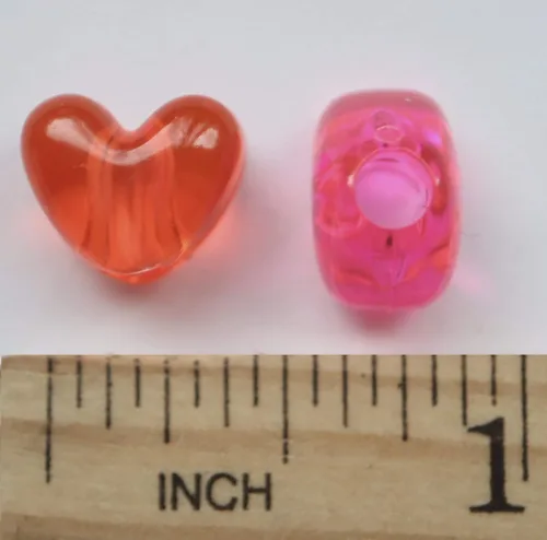 Miniatura 2 de Generic Cuentas de corazón perlas blancas grandes cuentas de poni Pk/50 hechas en EE. UU., B07780