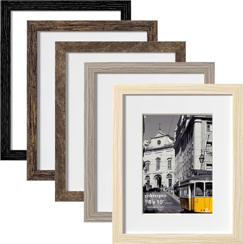 Miniatura 118 de eletecpro - Juego de 10 marcos de fotos de 5 x 7 pulgadas, collage de marcos de fotos para decoración de pared, muestra fotos de 4 x 6