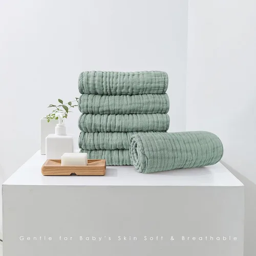 Miniatura 3 de Spotted Play Paños de muselina para eructos, 100% algodón, grandes, 20''x10'', extra suaves y absorbentes, paños de lavado para bebés, trapos