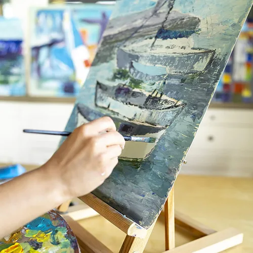 Miniatura 3 de GOTIDEAL Lienzos para pintura, 10 x 10 pulgadas, paquete de 12 paneles de lienzo planos en blanco imprimados profesionales, 100% algodón, tableros