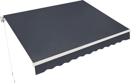 MCombo Toldo retráctil manual de 9.9 x 7.8 pies para puerta y ventana de patio, parasol refugio toldo exterior, 0810 (gris, 9.9'(L) x 7.8'(A))