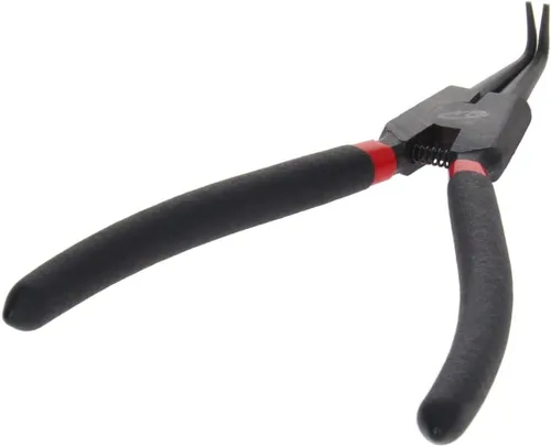Miniatura 3 de Utoolmart Mango recubierto de plástico de acero de alto carbono de 7 pulgadas de 90 grados, alicates de circlip doblado externo, 1 unids