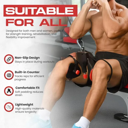 Miniatura 6 de Ejercitador Kegel de entrenamiento de cadera y muslo, 0-120 libras, resistencia ajustable, dispositivos de ejercicio para suelo pélvico con 5 bandas