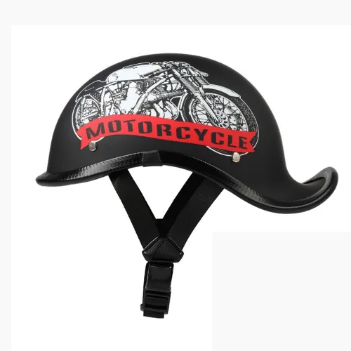 Miniatura 17 de Medio casco de motocicleta vintage, aprobado por el DOT, para adultos, casco convertible vintage para scooters, ciclomotores, cascos de motocicleta