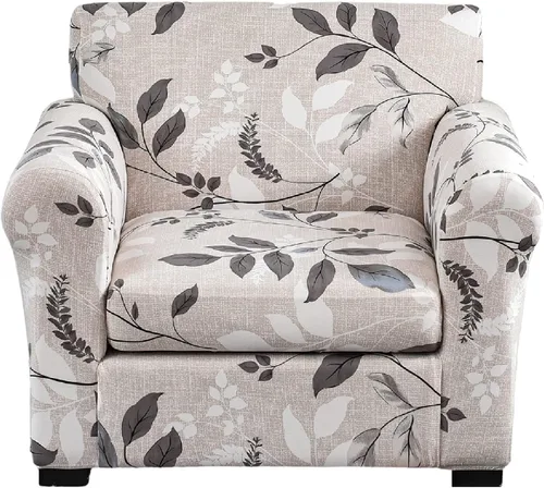 Miniatura 59 de KRFOONN - Fundas elásticas de 4 piezas para sillón y sofá, funda con estampado y 3 fundas independientes para cojines de asiento, lavables, Color01