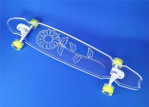 Miniatura 9 de GHOST BOARDS Clear Longboard Skateboard - Transparent Acrylic Long Boards with Light-Up LED Wheels for Smooth Rides - Ride The Streets in Style with