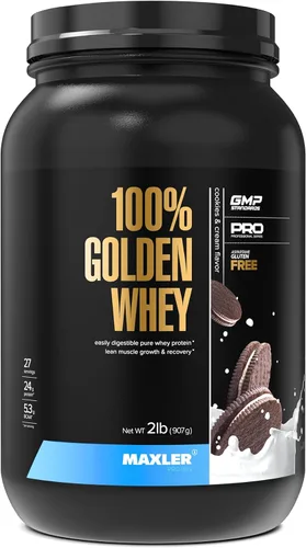 Miniatura 24 de Maxler 100% proteína de suero de leche dorada – 0.88 oz de proteína de suero de alta calidad en polvo por porción – Pre, post e intra entrenamiento