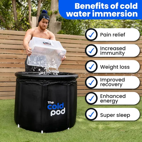 Miniatura 4 de The Cold Pod Tina de Baño de Hielo para Atletas XL: Tina de Inmersión Fría al Aire Libre con Cubierta, 116 Galones Tina de Baño de Hielo Portátil