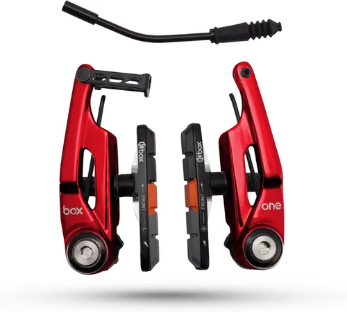 Miniatura 8 de Box Frenos en V BMX de gran tamaño de 85 o 4.252 in con pivotes de rodamiento sellados, fideos de cable flexible, brazos forjados en frío y perno