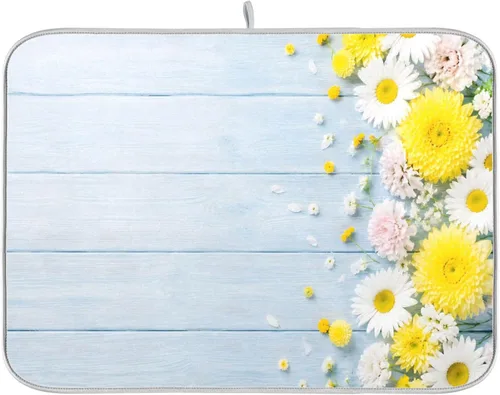 Miniatura 28 de Beige and Brown Marble Print Dish Drying Mat for Kitchen Counter Super Absorbent Drying Mat 16x18 inch Large Dish Drying Matts for Countertop