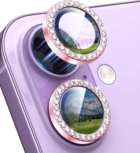Miniatura 47 de Protector de Lente de Cámara Bling para iPhone 17 Pro / 17 Pro Max, Anillo de Metal con Diamante Individual con Dureza 9H, Protector de Pantalla