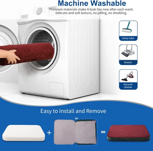 Miniatura 6 de Cama para perros medianos, cama ortopédica de espuma para perros, colchón para dormir de mascotas para aliviar las articulaciones, parte inferior