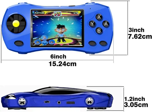 Miniatura 4 de Consola de juegos de mano para niños con más de 200 juegos retro precargados, reproductor de juegos portátil con batería recargable, pantalla LCD