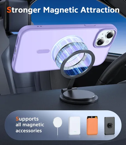 Miniatura 496 de FNTCASE Funda para iPhone 13 Pro-Max: Fundas magnéticas transparentes compatibles con Magsafe Slim anti amarillamiento protección contra caídas