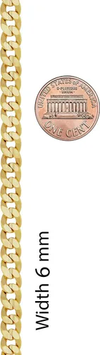 Miniatura 9 de LIFETIME JEWELRY Collar de cadena de eslabones cubanos chapado en oro de 24 quilates para hombres y mujeres (0.236 in y 0.374 in)