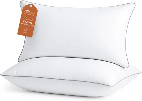 Miniatura 16 de Sasttie Almohada estándar, almohada individual de tamaño matrimonial para personas que duermen de lado, espalda y boca abajo, relleno alternativo