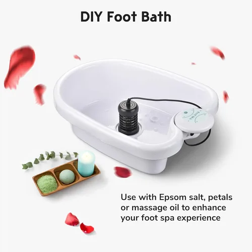 Miniatura 6 de AW máquina de spa para pies y desintoxicación iónica con una bañera de limpieza celular; equipo de salón para el cuidado de la belleza Blanco