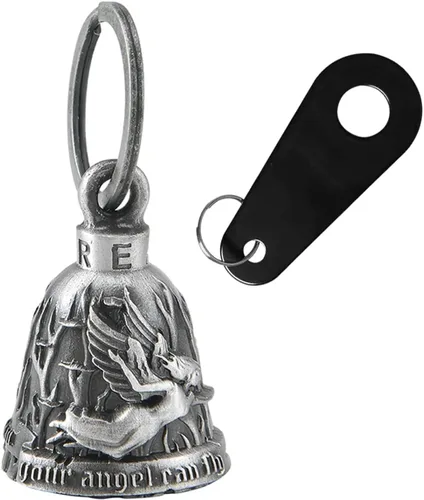 Miniatura 20 de Campana de motocicleta con colgador para motociclista, campanas de motociclista de buena suerte y accesorios de motocicleta, campana de la suerte